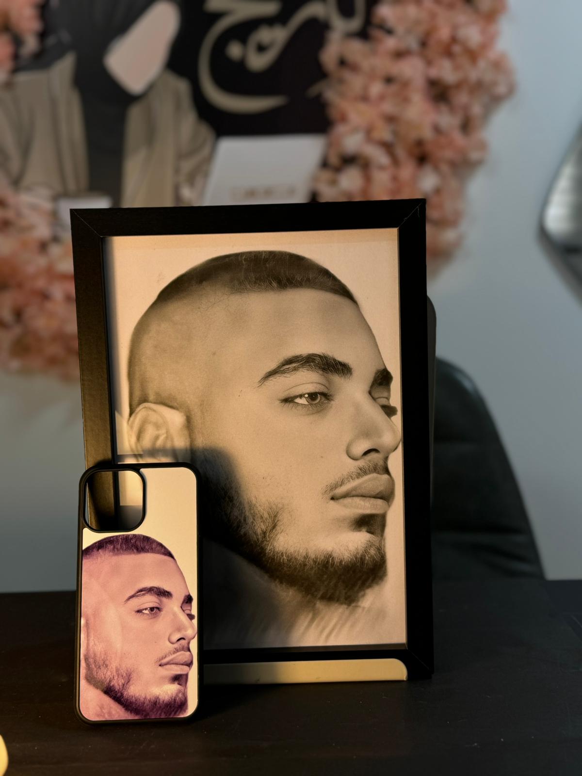 برواز + كڤر تلفون رسمة ديجتال - رصاصي حجم A3